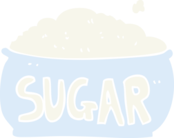 flat color illustration of a cartoon sugar bowl png