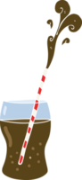 flat color illustration of a cartoon fizzy drink png