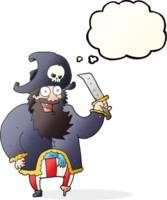 pensamento bolha desenho animado pirata capitão png
