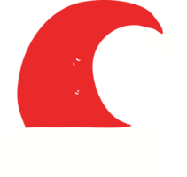 vlak kleur illustratie van een tekenfilm Kerstmis hoed png