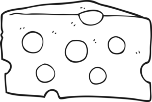 black and white cartoon cheese png