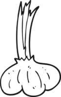 black and white cartoon garlic png