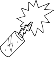 black and white cartoon battery png