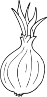 noir et blanc dessin animé oignon png