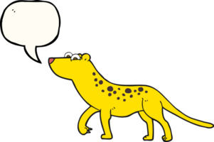 habla burbuja dibujos animados leopardo png