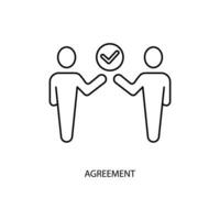 agreement concept line icon. Simple element illustration. agreement concept outline symbol design. vector