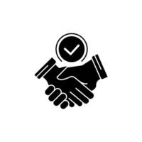 handshake concept line icon. Simple element illustration. handshake concept outline symbol design. vector