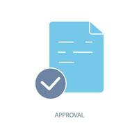 approval concept line icon. Simple element illustration. approval concept outline symbol design. vector