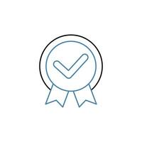 certified concept line icon. Simple element illustration. certified concept outline symbol design. vector