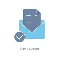 confirmation concept line icon. Simple element illustration. confirmation concept outline symbol design. vector