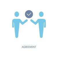 agreement concept line icon. Simple element illustration. agreement concept outline symbol design. vector