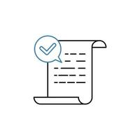 validation concept line icon. Simple element illustration. validation concept outline symbol design. vector