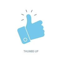 thumbs up concept line icon. Simple element illustration. thumbs up concept outline symbol design. vector