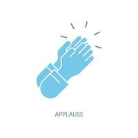 applause concept line icon. Simple element illustration. applause concept outline symbol design. vector