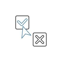 decision concept line icon. Simple element illustration. decision concept outline symbol design. vector