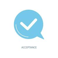 acceptance concept line icon. Simple element illustration. acceptance concept outline symbol design. vector