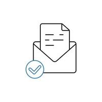 confirmation concept line icon. Simple element illustration. confirmation concept outline symbol design. vector