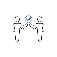 agreement concept line icon. Simple element illustration. agreement concept outline symbol design. vector