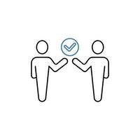 agreement concept line icon. Simple element illustration. agreement concept outline symbol design. vector