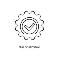 seal of approval concept line icon. Simple element illustration. seal of approval concept outline symbol design. vector