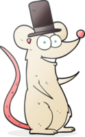 rato de desenho animado na cartola png