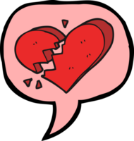 speech bubble cartoon broken heart png