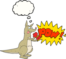 thought bubble cartoon boxing kangaroo png