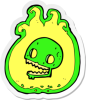 sticker of a cartoon halloween flame border png