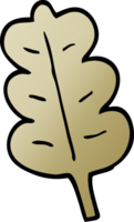 cartoon doodle oak leaf png