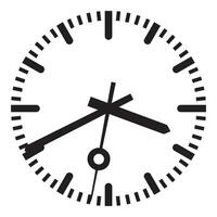 ai generado reloj vector y ilustración negro y blanco