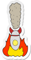 sticker of a cartoon falling bomb png