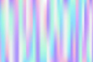 Holographic foil background with rainbow texture. Iridescent gradient neon print with laser effect and metallic texture. Vector pearlescent wallpaper.