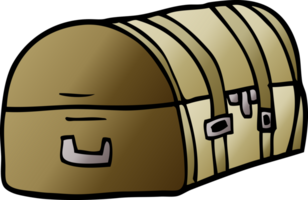 cartoon doodle travel chest png