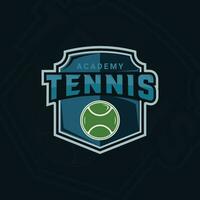 ball of tennis logo emblem vector illustration template icon graphic design. sport sign or symbol for club or tournament with badge