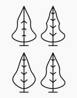 Collection of Simple and Minimalist Tree Illustrations vector