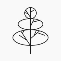 Simple and Minimalist Tree Illustration vector