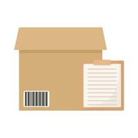 box delivery with document illustration vector