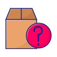 box delivery with question mark illustration vector