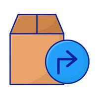 box delivery with right arrow illustration vector