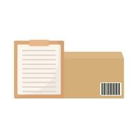 box delivery with document illustration vector