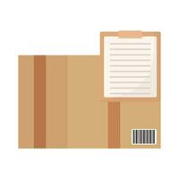 box delivery with document illustration vector