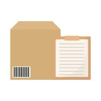 box delivery with document illustration vector