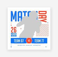 Sports match day social media template design vector