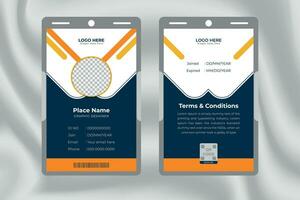 Professional id card design template, corporate business id card design vector