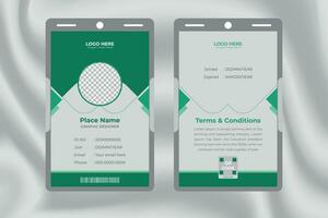 Professional id card design template, corporate business id card design vector