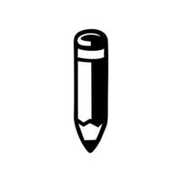 Pencil icon isolated on white background. Vector illustration