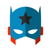 Super hero mask. Superhero face masque and masking cartoon character. Comic book mask. Heroic or savior vector illustration