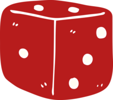 cartoon doodle red dice png