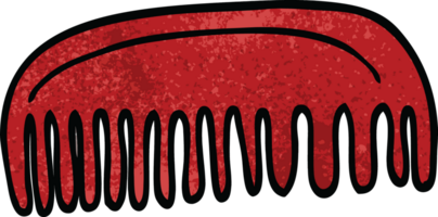 cartoon doodle plastic comb png