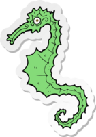 sticker of a cartoon sea horse png